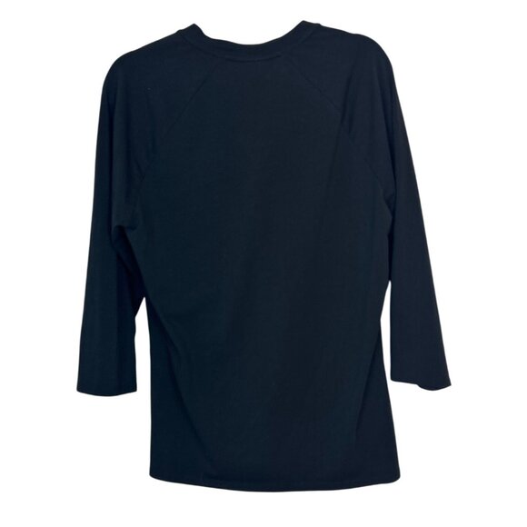 Gymshark Legacy Henley Men’s L Shirt Black 3/4 sleeve Athletic Casual Top - Picture 7 of 13